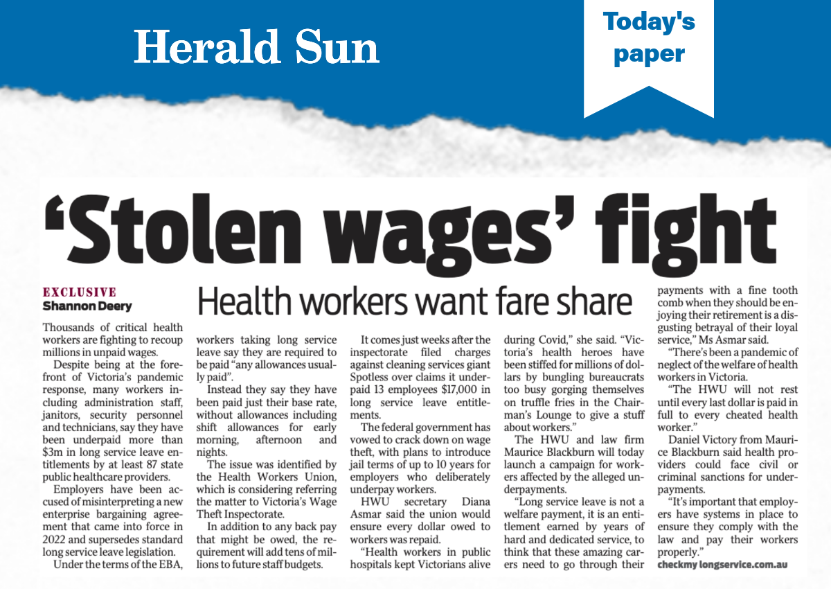 Health workers fight for millions in unpaid wages