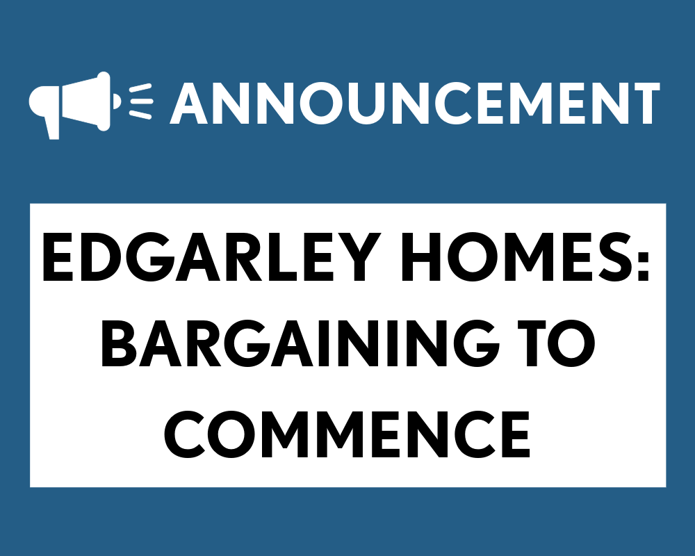 EBA ANNOUNCEMENT: EDGARLEY HOMES TO COMMENCE BARGAINING