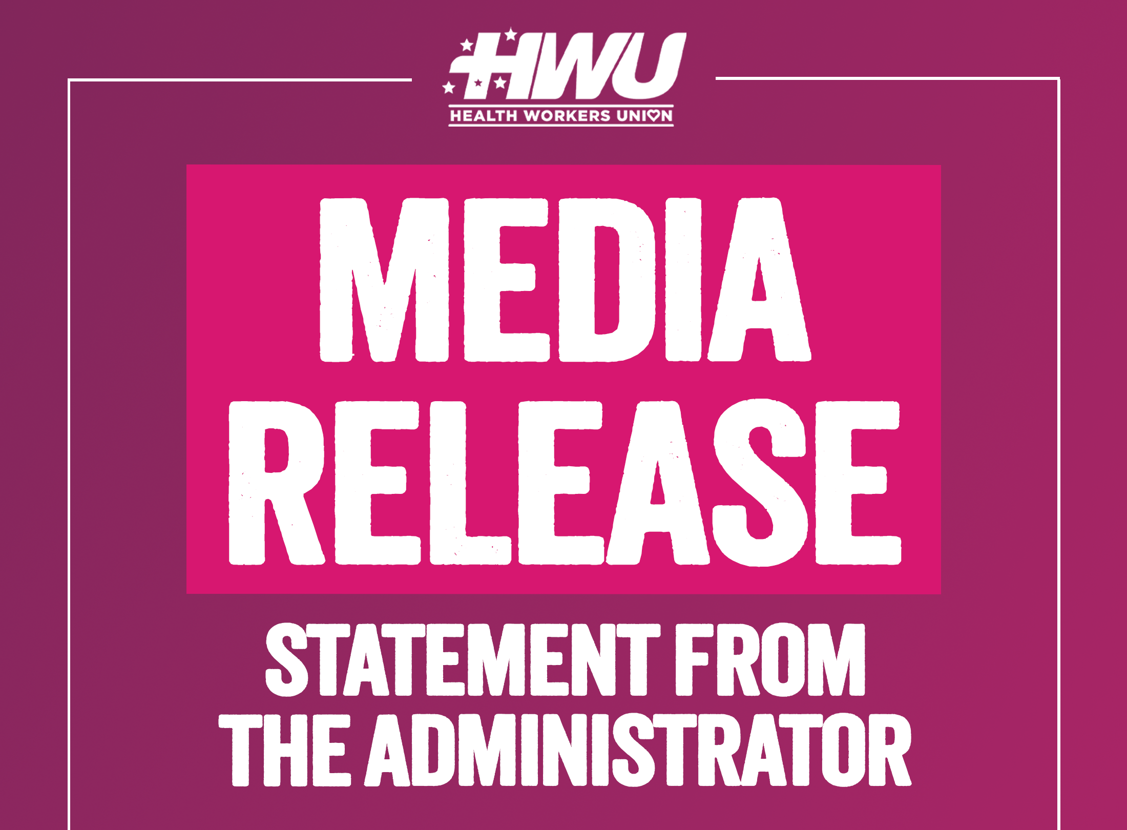 STATEMENT FROM THE ADMINISTRATOR CHARLIE DONNELLY